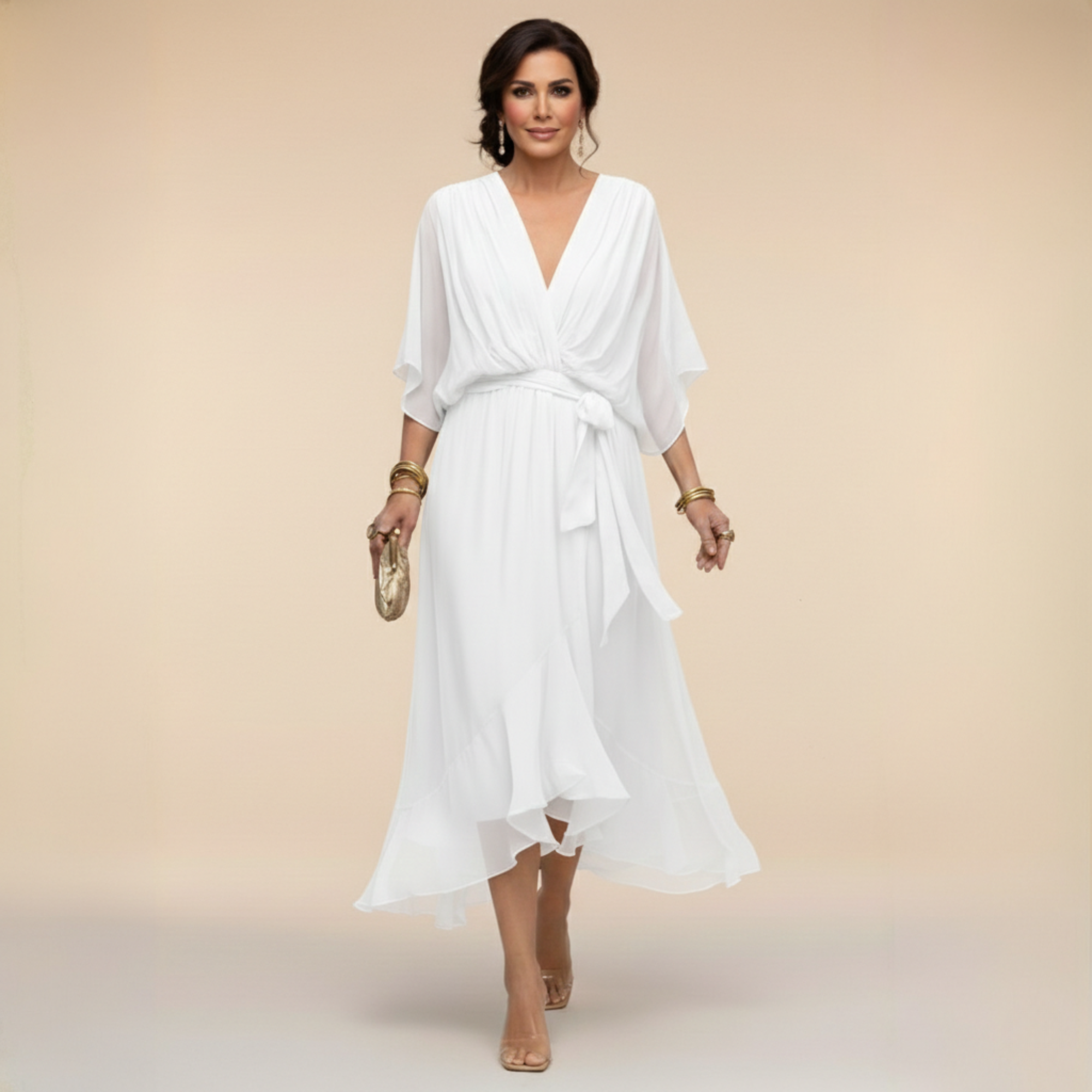 Omphile | Elegant V-Neck Maxi Dress