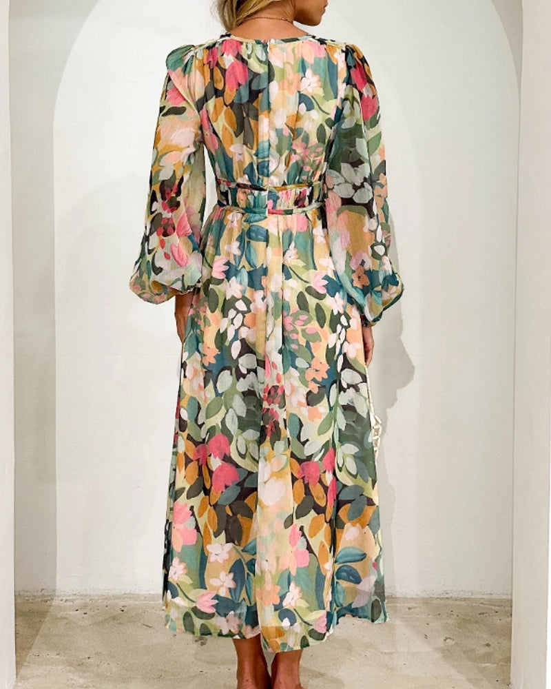 Dahlia | Boho Floral Maxi Dress