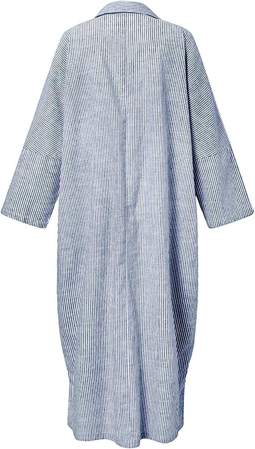 Isabelle | Striped Long Sleeve Shirt Dress