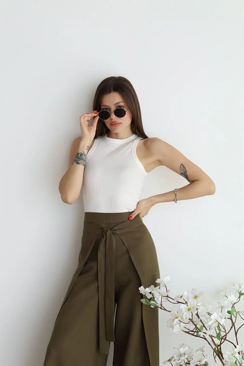 Gabrielle | Wide Leg Linen Trousers