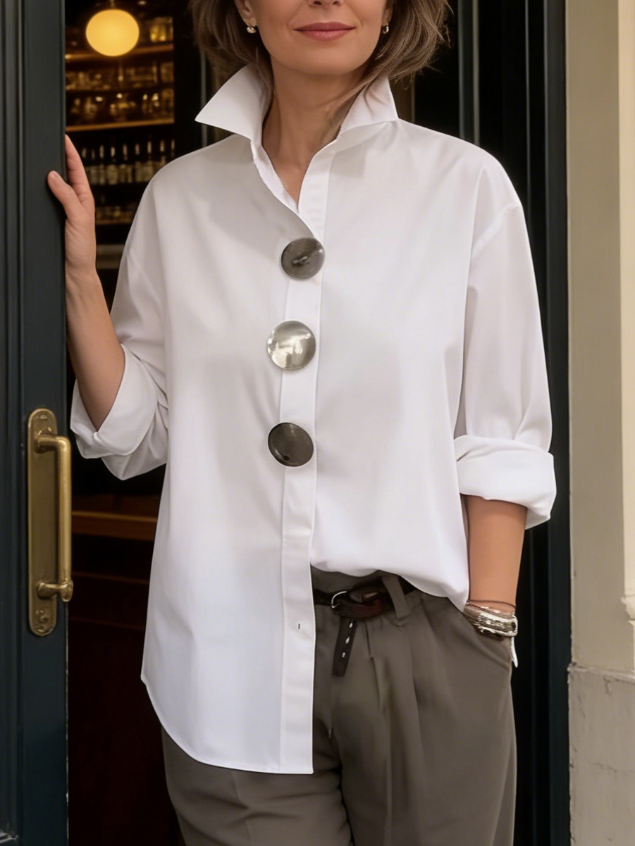 Sphelele | Statement Button Stand Collar Blouse
