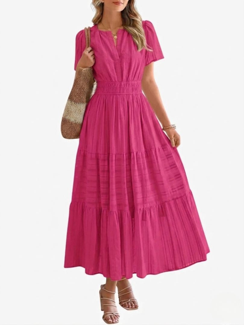 Busisiwe | Boho A-Line V-Neck Maxi Dress
