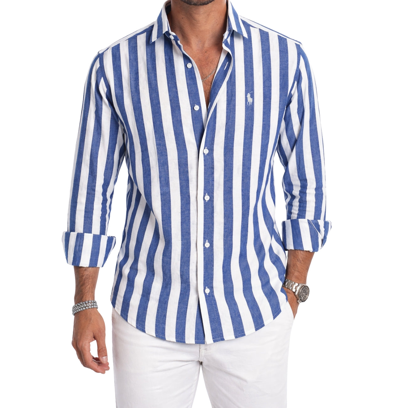 Ahaz | Striped Casual Shirt, Nine Colors
