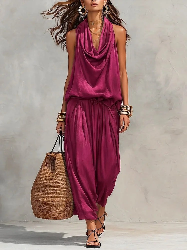 Sannah | Soft Two-Piece Top & Pants Set