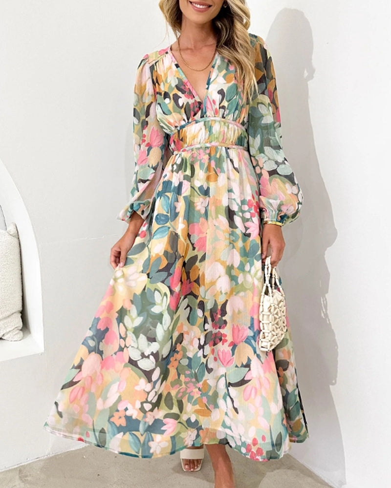Dahlia | Boho Floral Maxi Dress