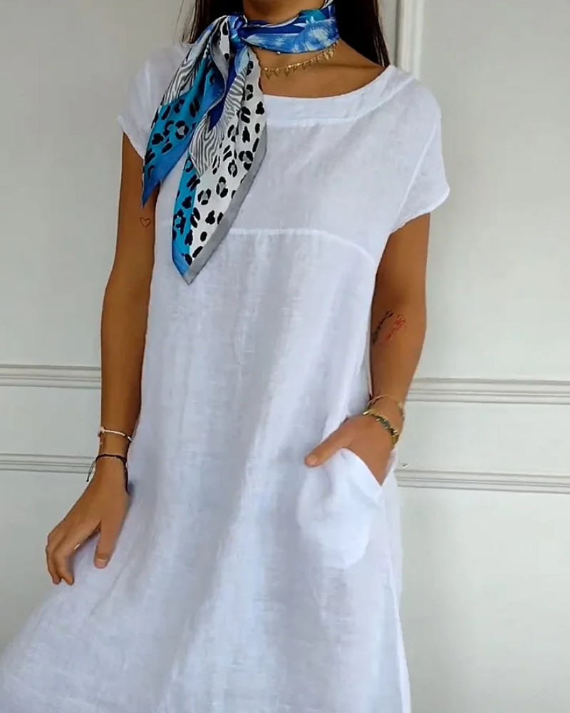 Nina | Relaxed Cotton A-Line Dress