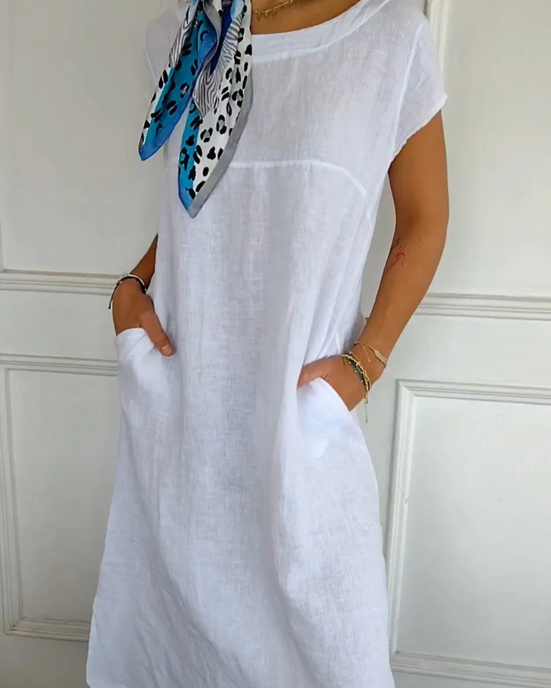 Nina | Relaxed Cotton A-Line Dress