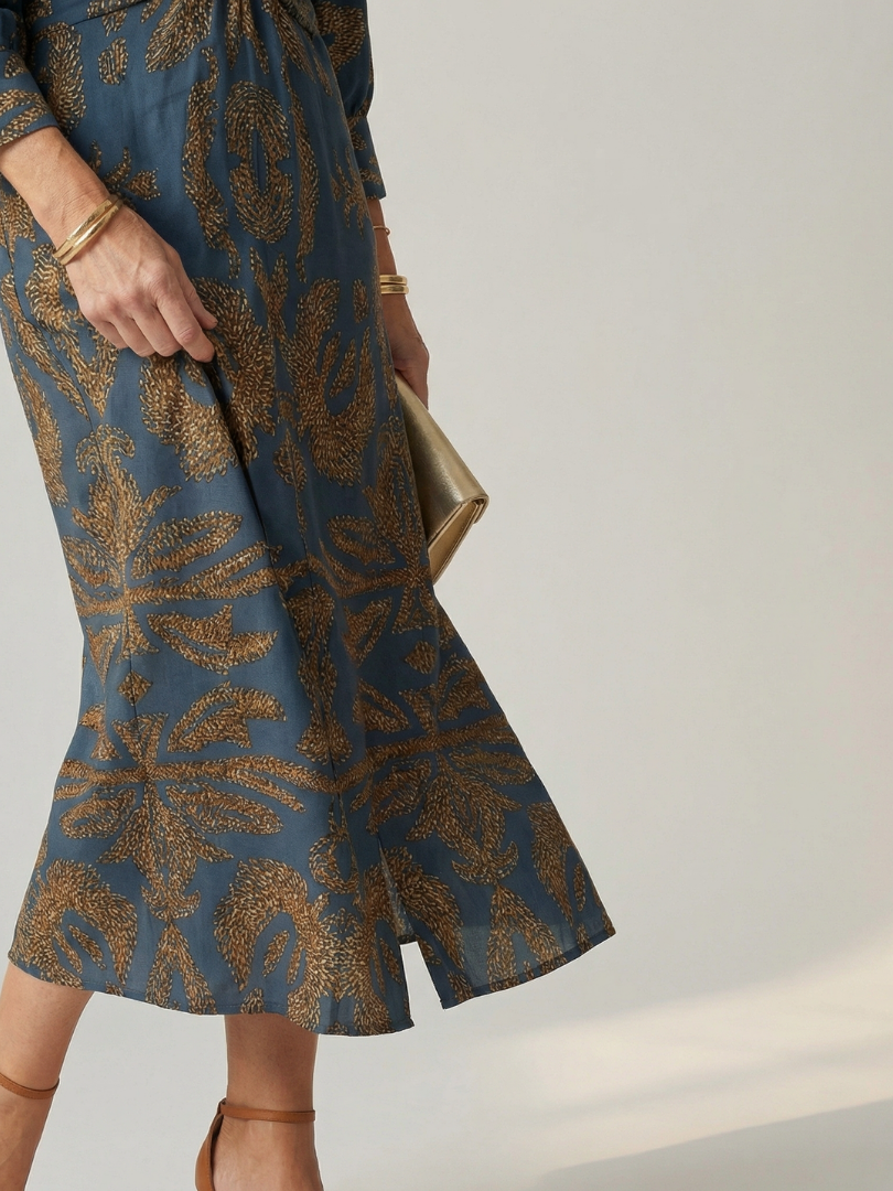 Amélie | Natural Wrap Midi Dress