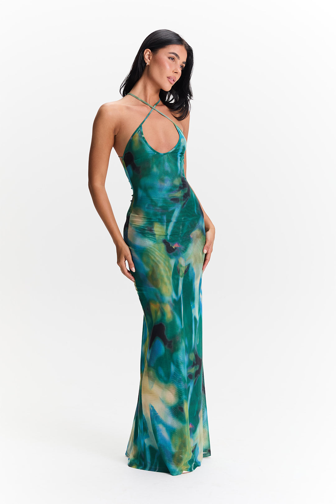 Noluvuyo | Printed Mesh Maxi Dress