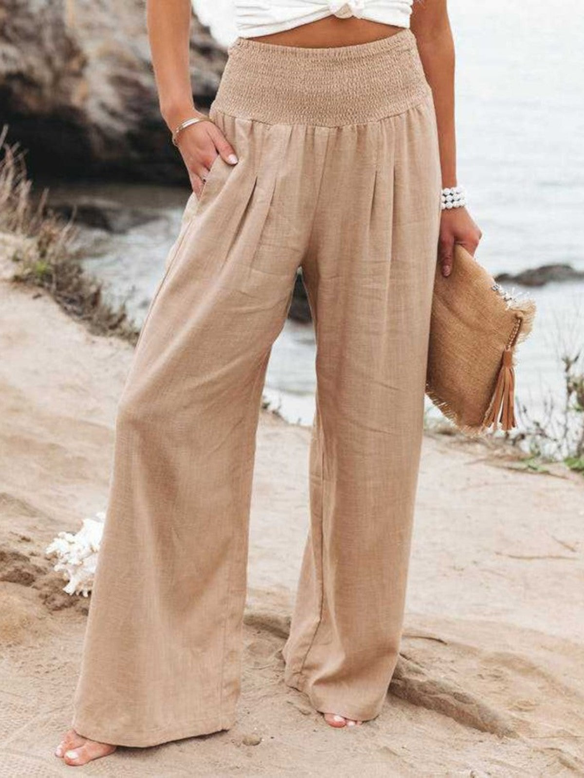 Océane | Wide-Leg Linen Trousers
