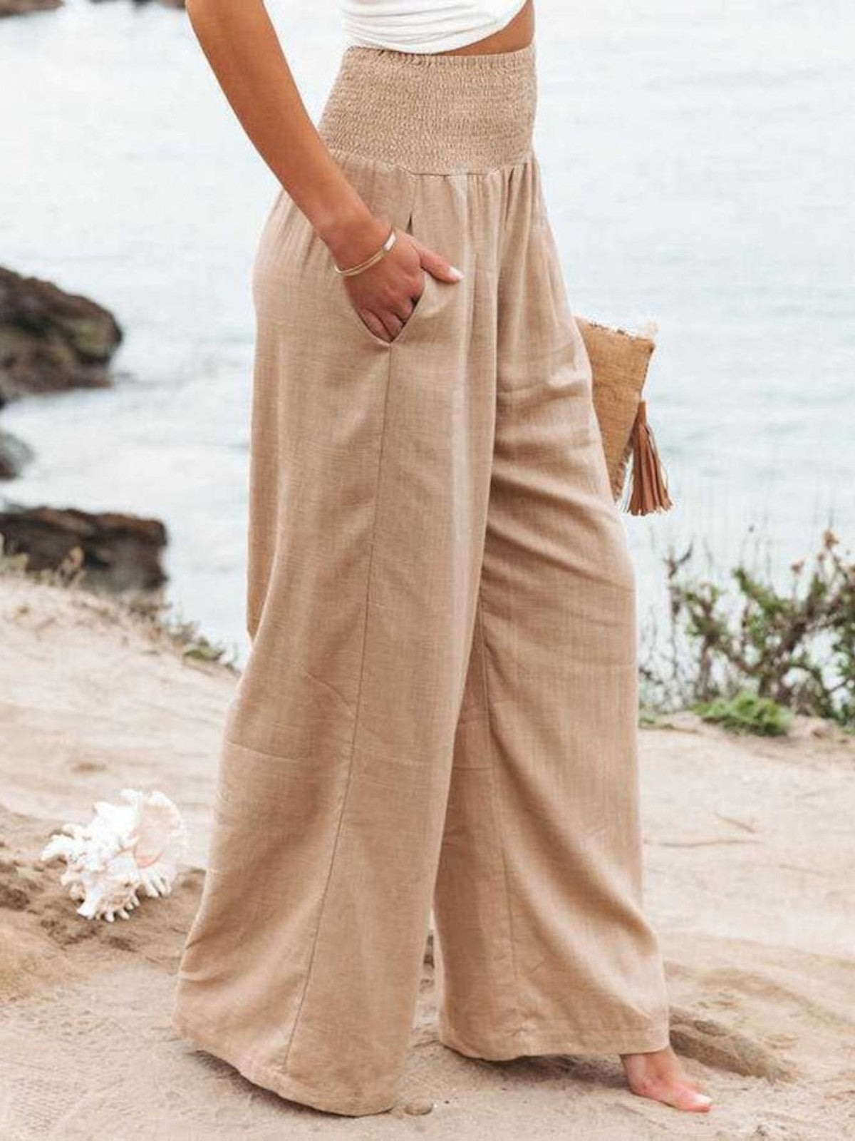 Océane | Wide-Leg Linen Trousers