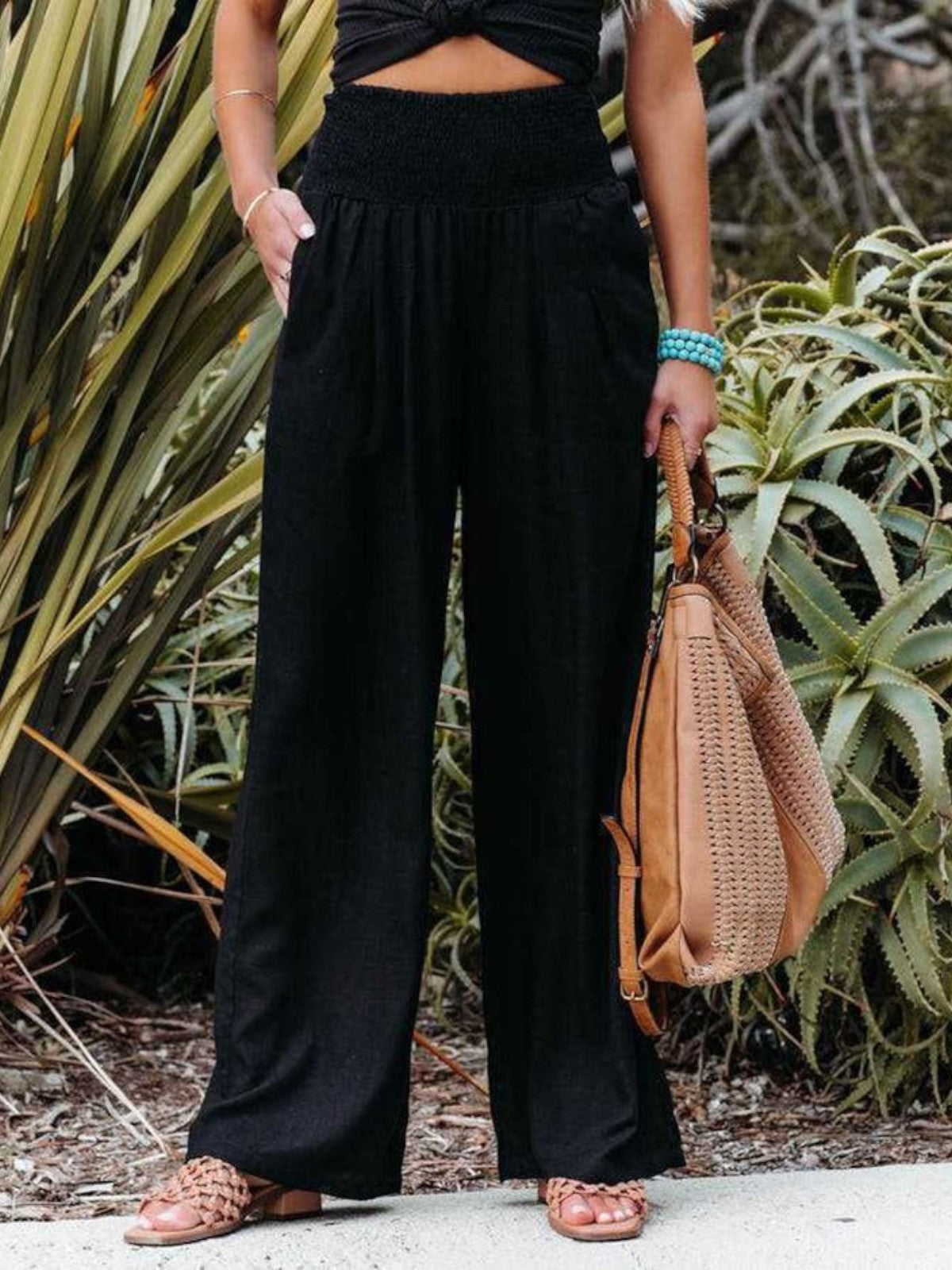 Océane | Wide-Leg Linen Trousers