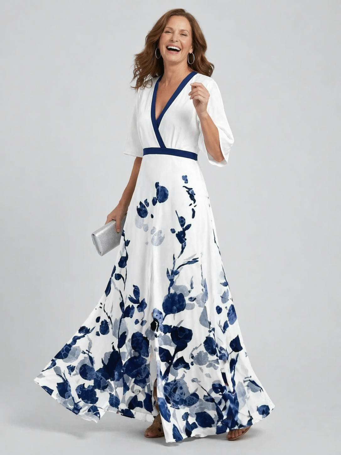 Seraphina | Floral Halter Maxi Dress