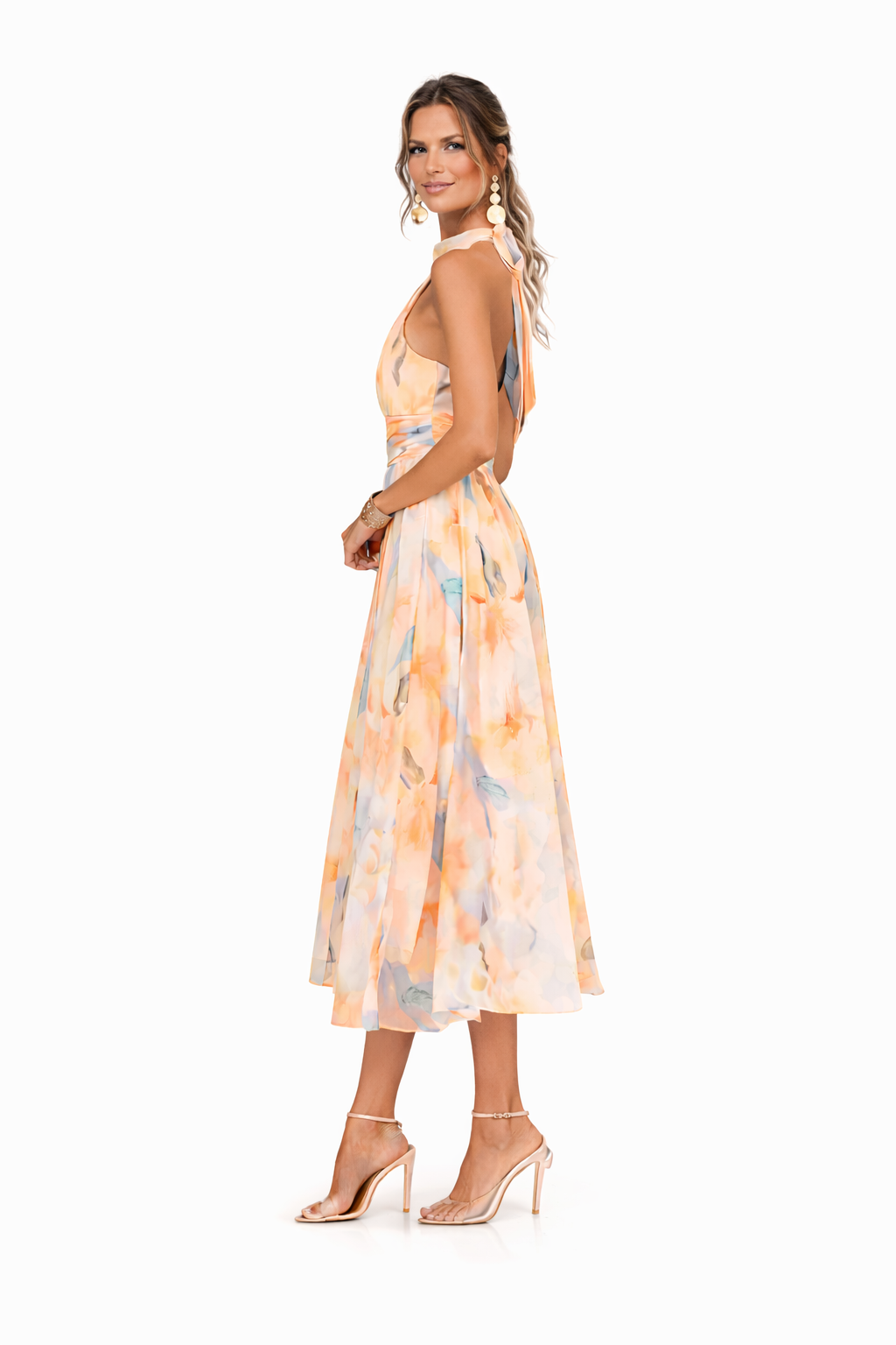 Nomasonto | Watercolor Halter Maxi Dress