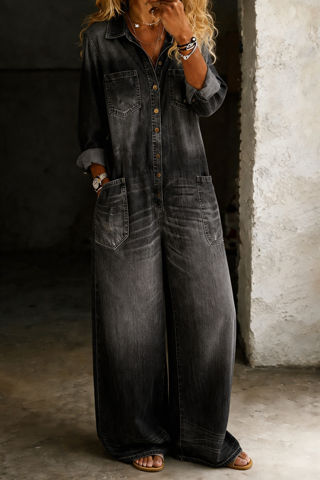 Margot | Soft Denim Jumpsuit