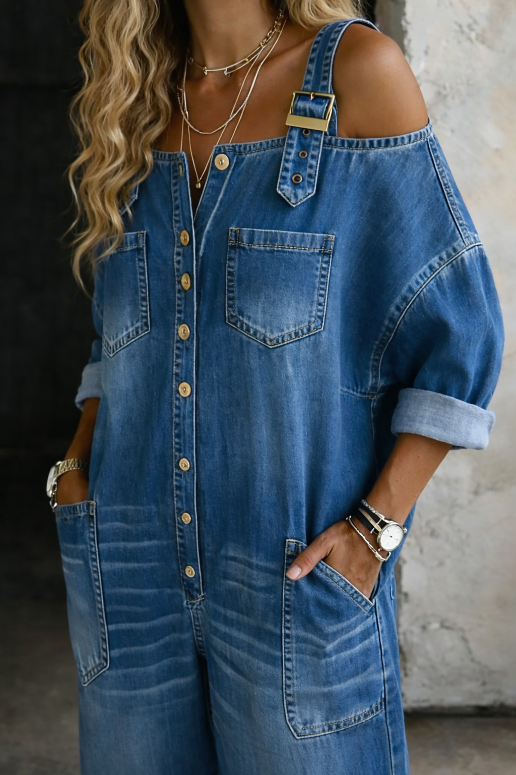 Isabelle | Relaxed Denim Jumpsuit
