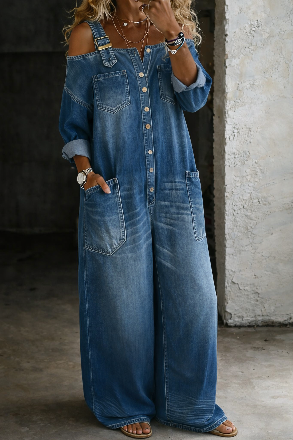 Isabelle | Relaxed Denim Jumpsuit