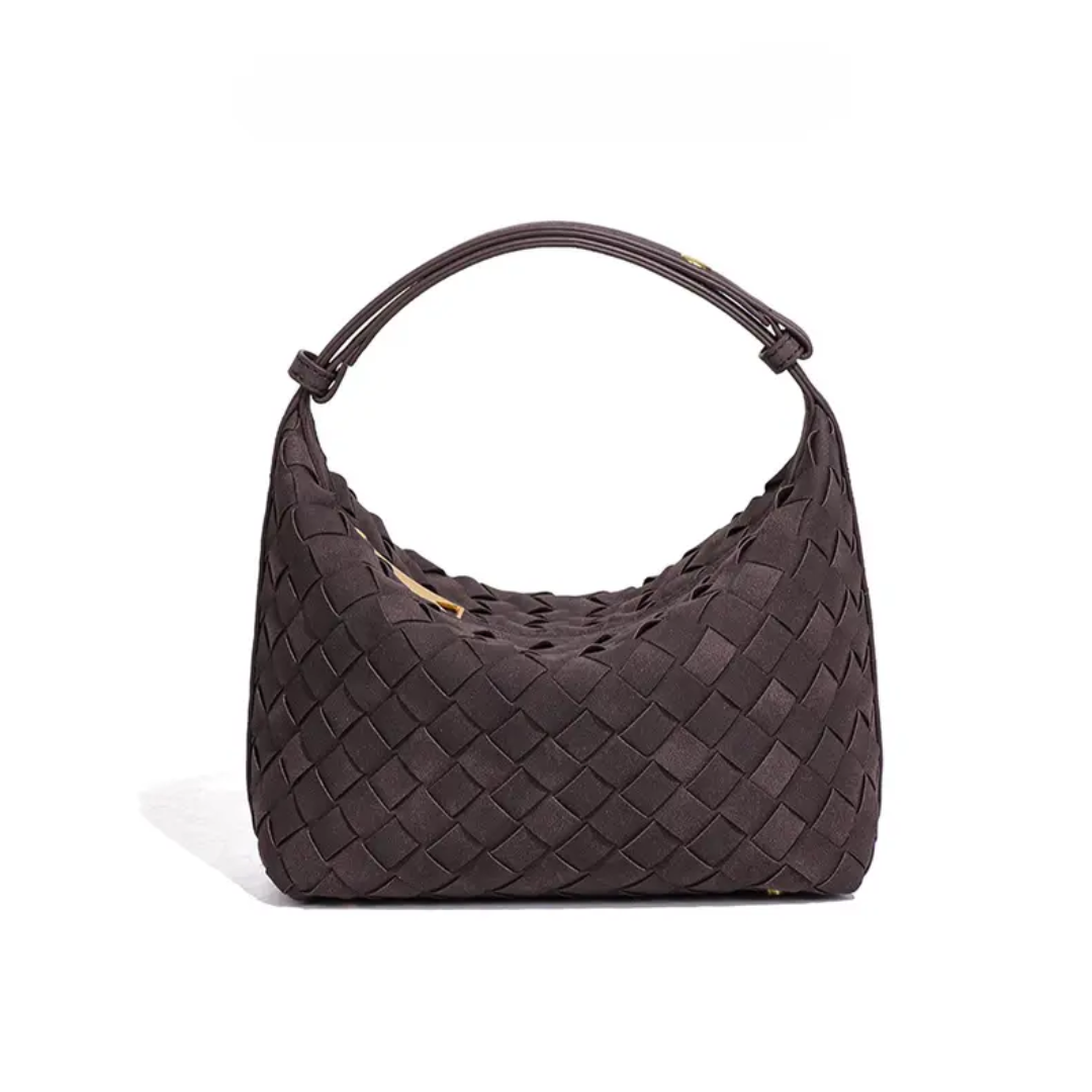 Elzabe | Matte Woven Structured Handbag