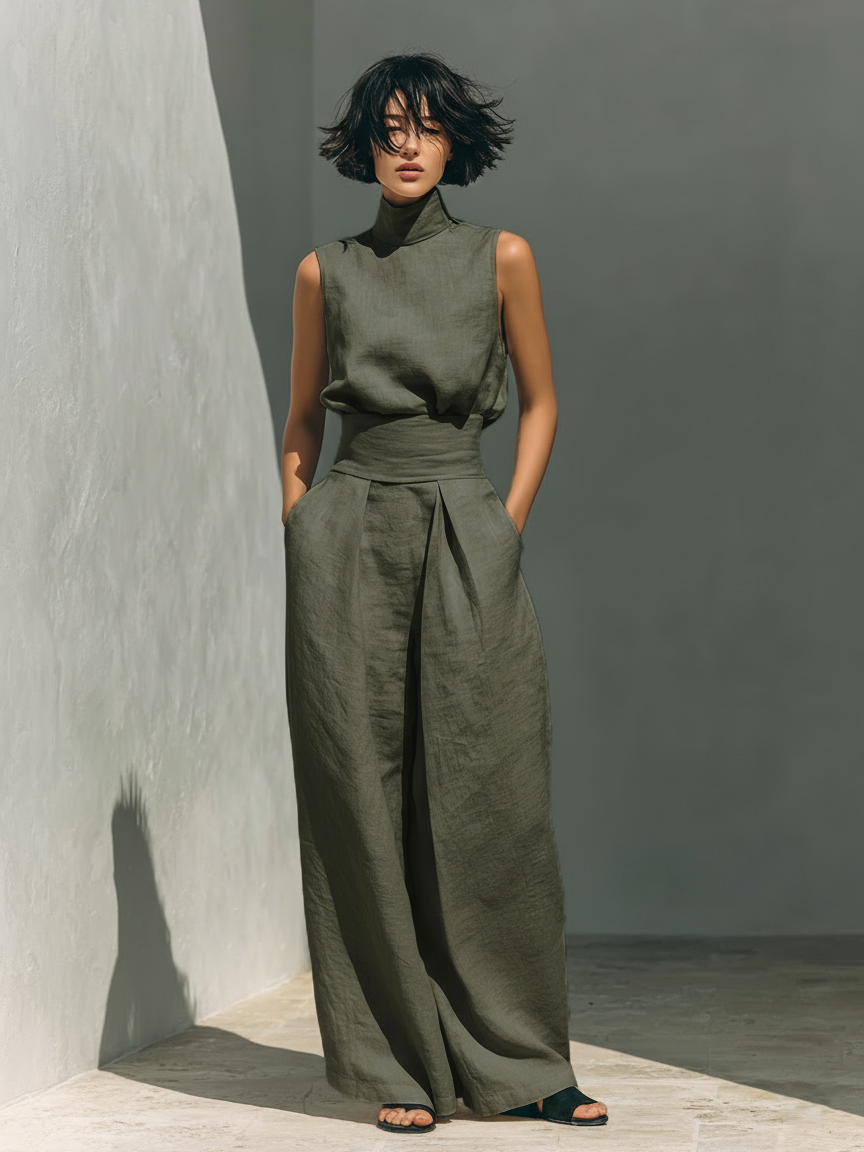 Tholakele | Minimalist Tank & Wide-Leg Set