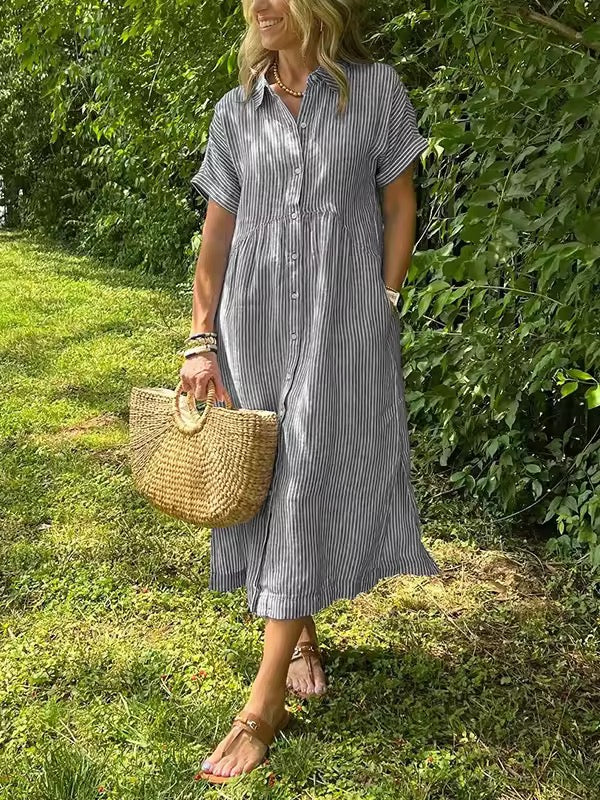 Valentina | Flowing Cotton Maxi Dress