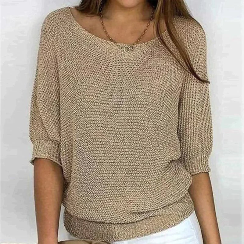Tshimologo | Cosy Crew-Neck Knit Top