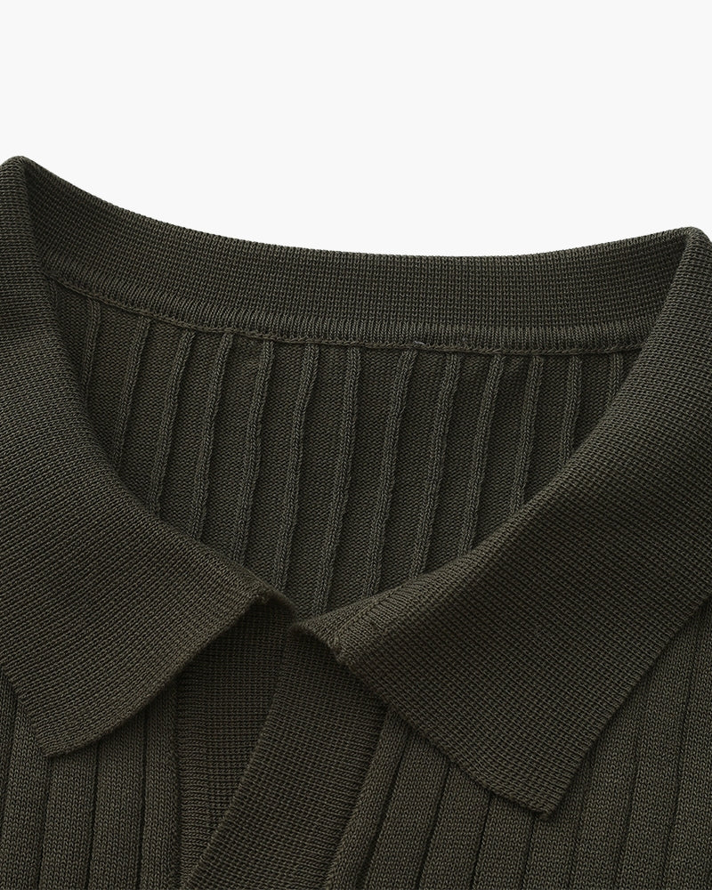 Marna | Ribbed Knit Polo