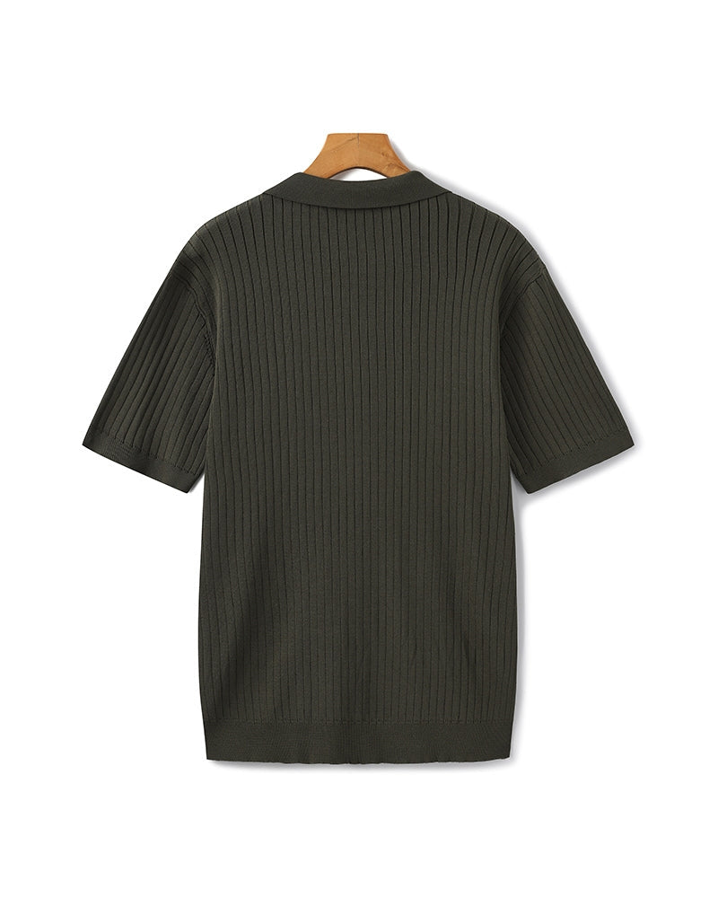 Marna | Ribbed Knit Polo