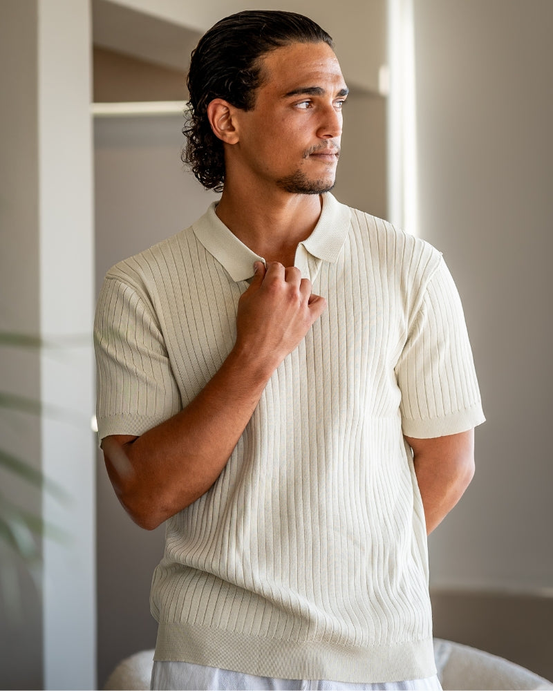 Marna | Ribbed Knit Polo
