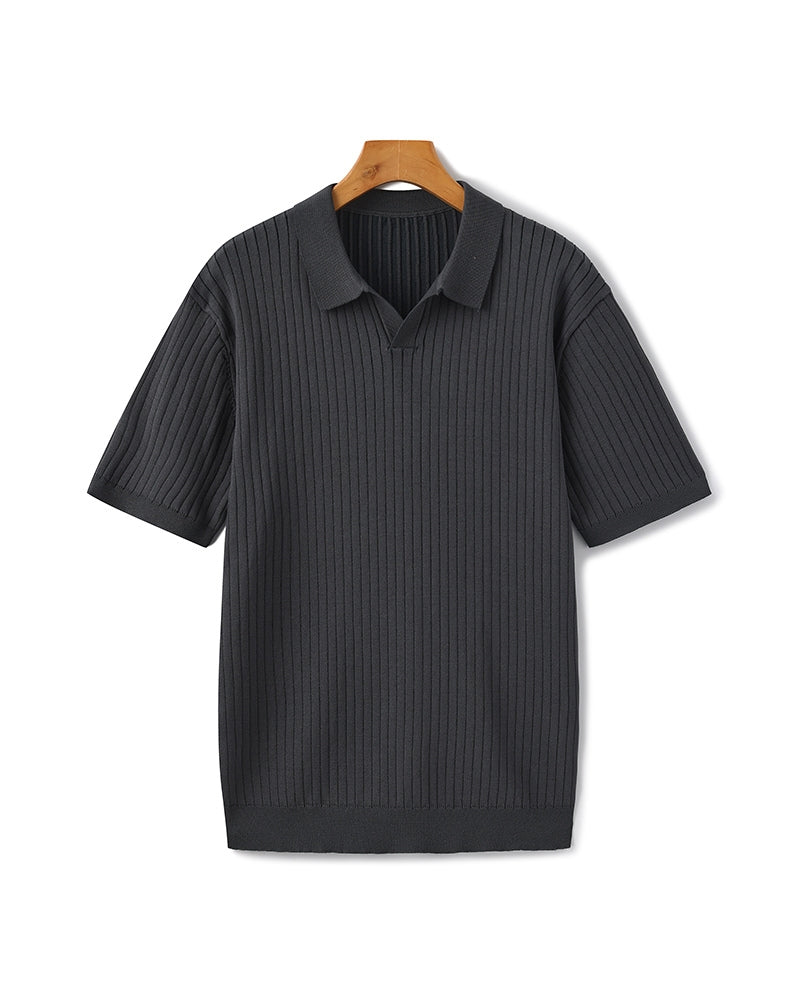 Marna | Ribbed Knit Polo
