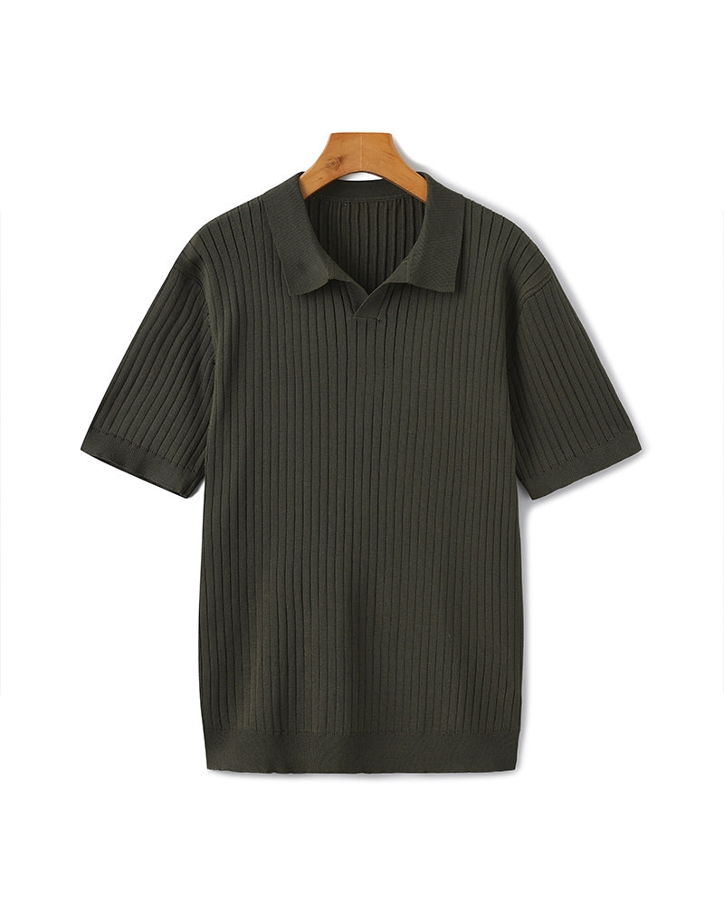 Marna | Ribbed Knit Polo