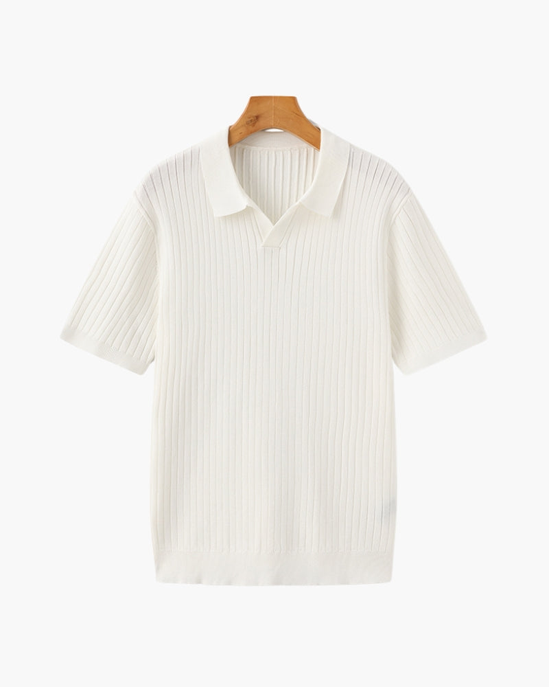 Marna | Ribbed Knit Polo