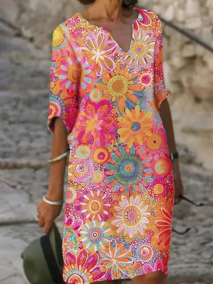 Chloé | Floral V-Neck Dress