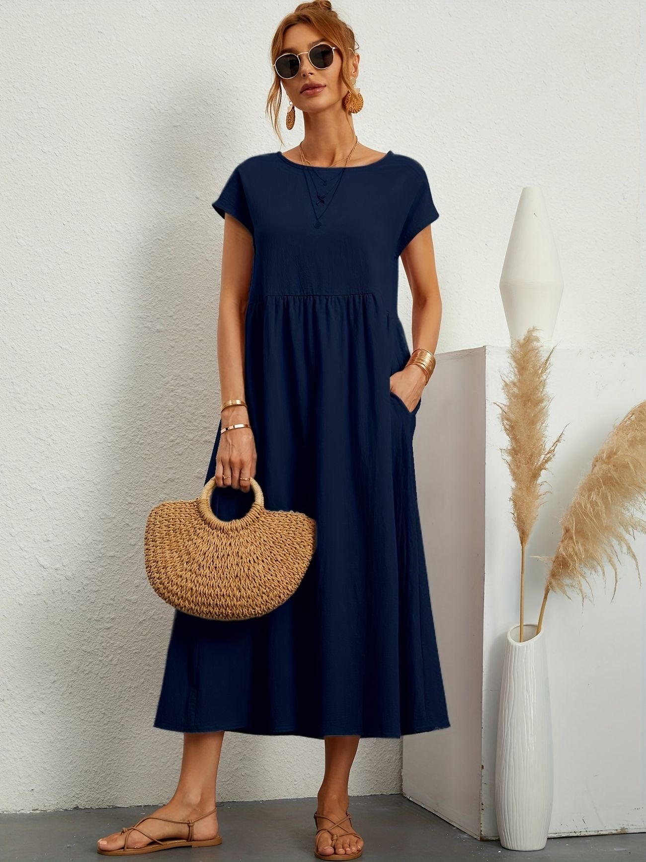 Celeste | Relaxed Cotton Casual Dress
