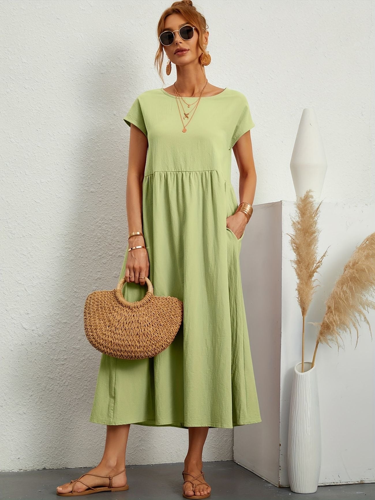 Celeste | Relaxed Cotton Casual Dress