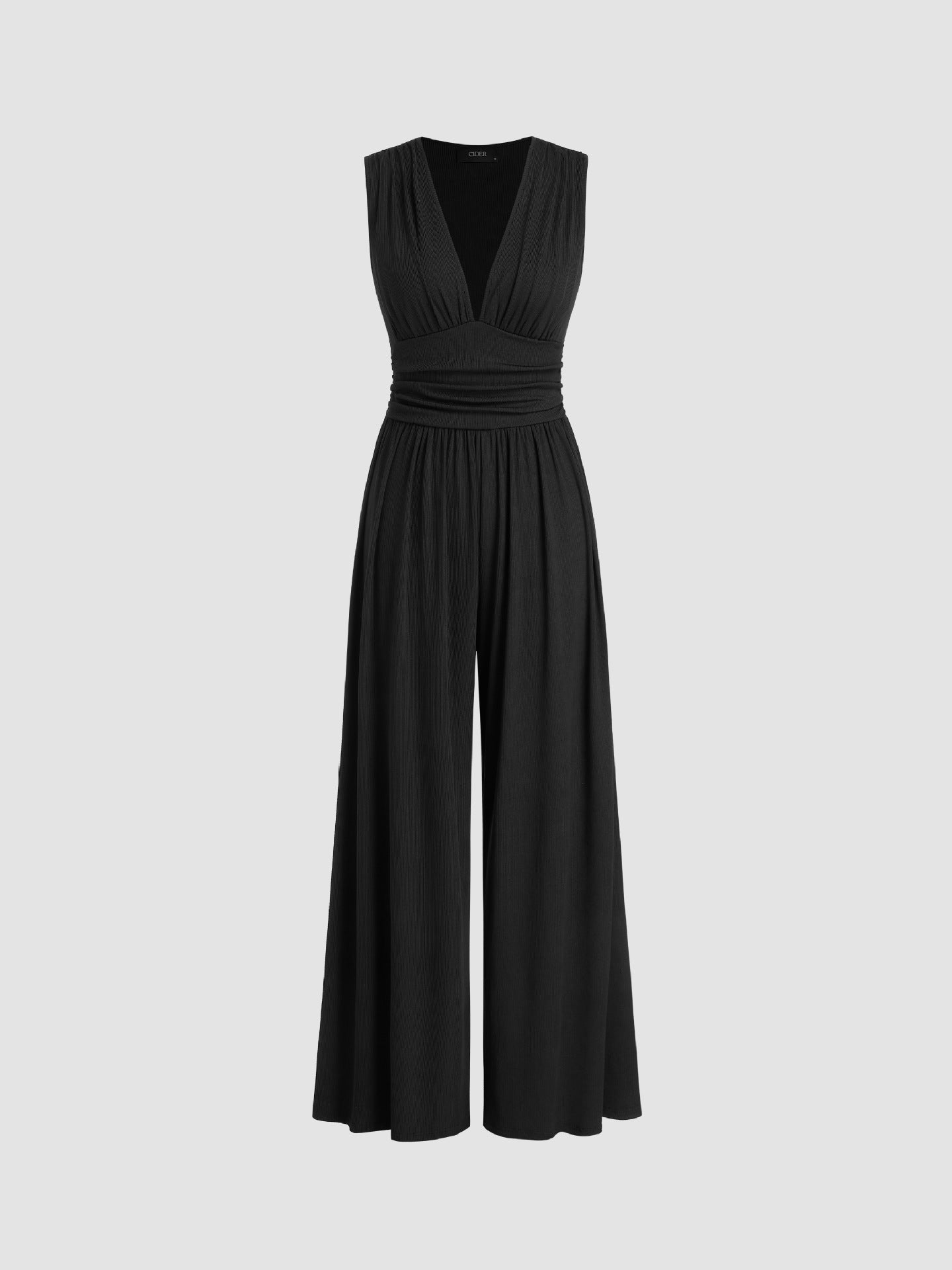 Ntombizethu | Sleeveless Wide-Leg Ribbed Jumpsuit