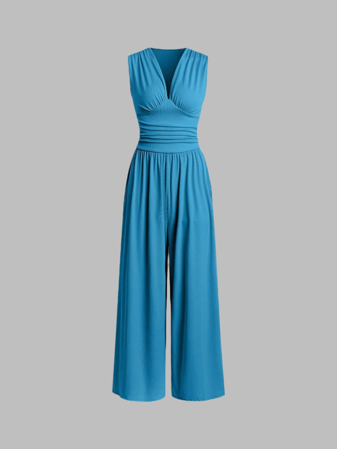 Ntombizethu | Sleeveless Wide-Leg Ribbed Jumpsuit