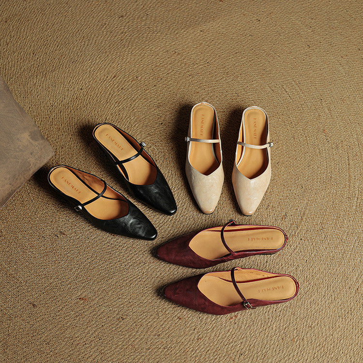 Nomazizi | Leather Mary Jane Mules