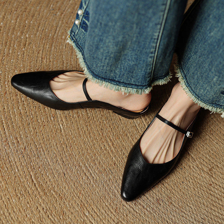 Nomazizi | Leather Mary Jane Mules