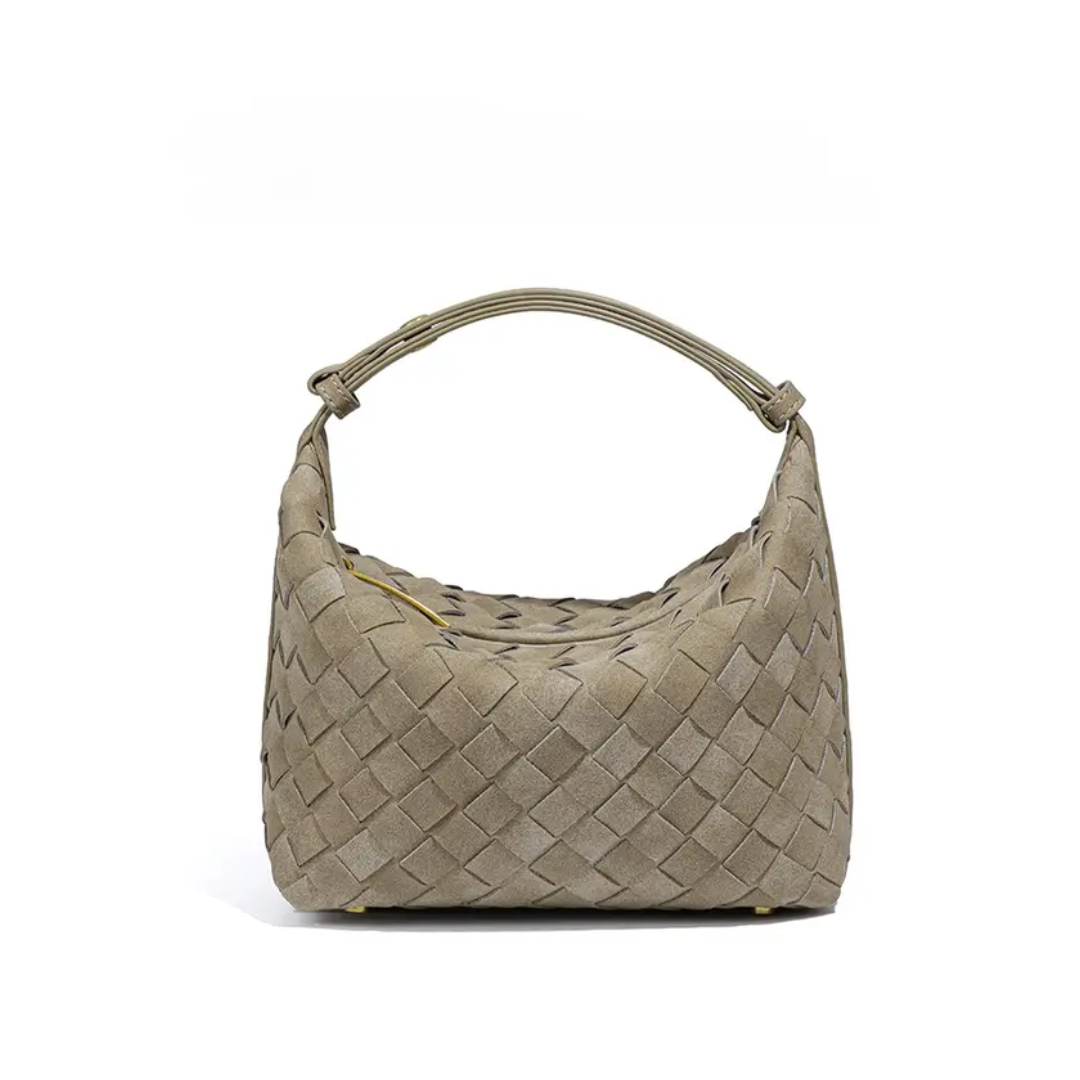 Elzabe | Matte Woven Structured Handbag