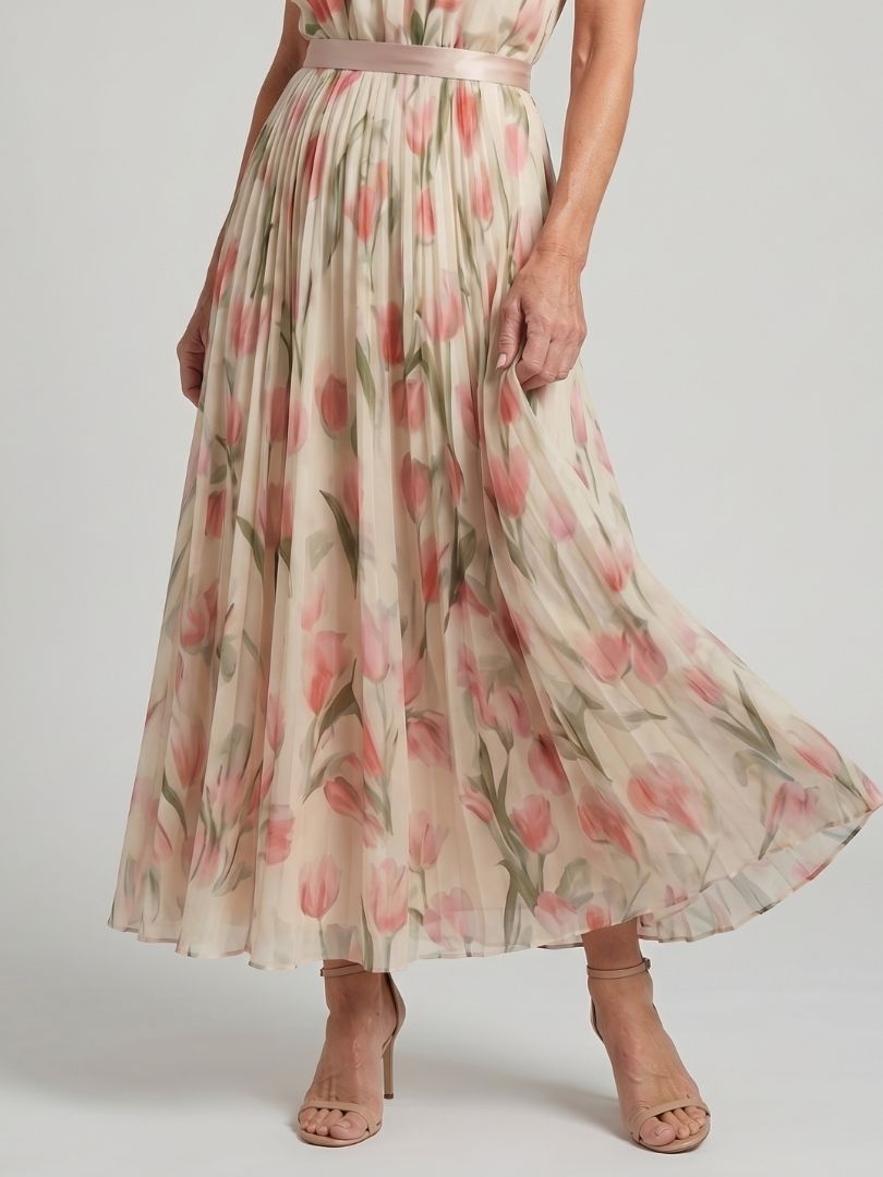 Valentina | Halter Neck Floral Midi Dress