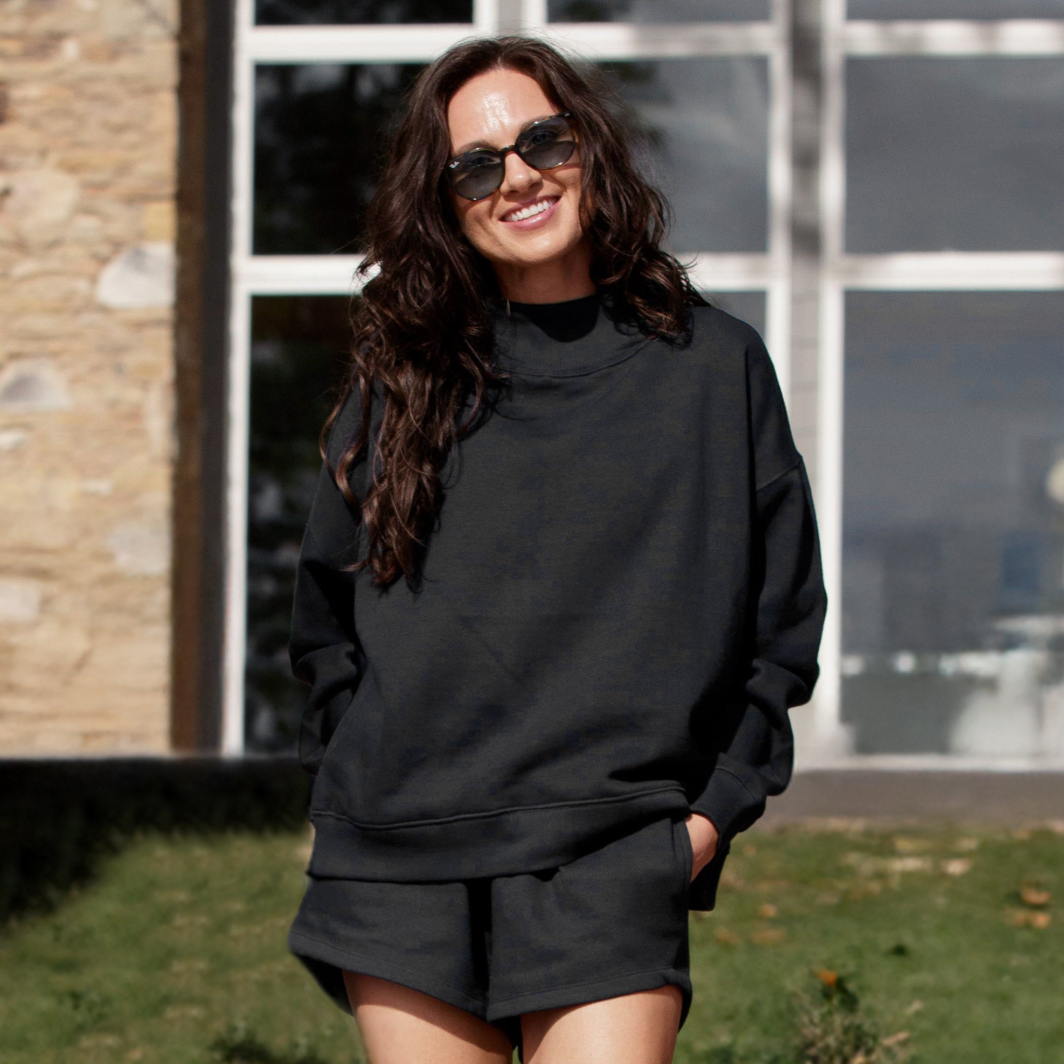 Nonhlanhla | Mock Neck Fleece Wide Silhouette