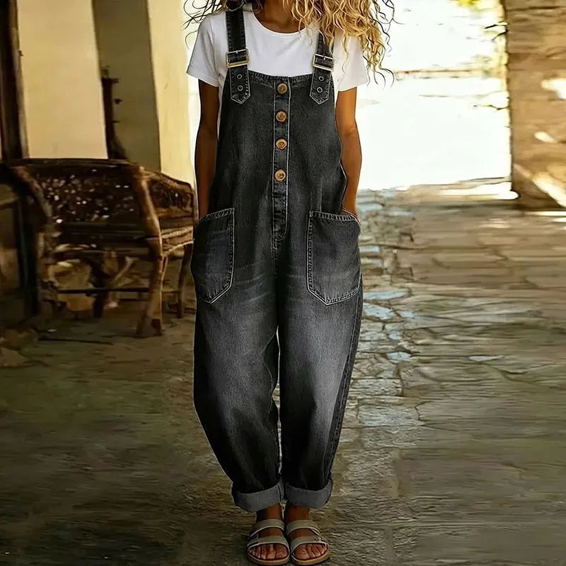 Chloé | Classic Denim-Look Cotton Overalls