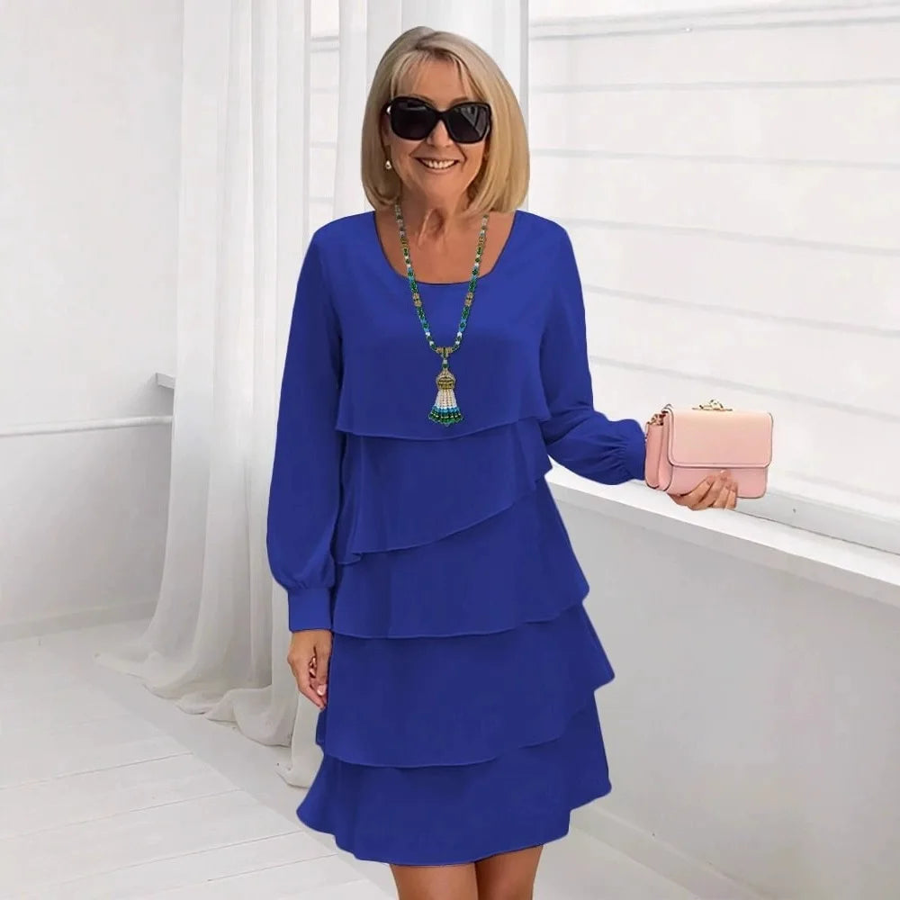 Léa | Flowing A-Line Ruffle Dress