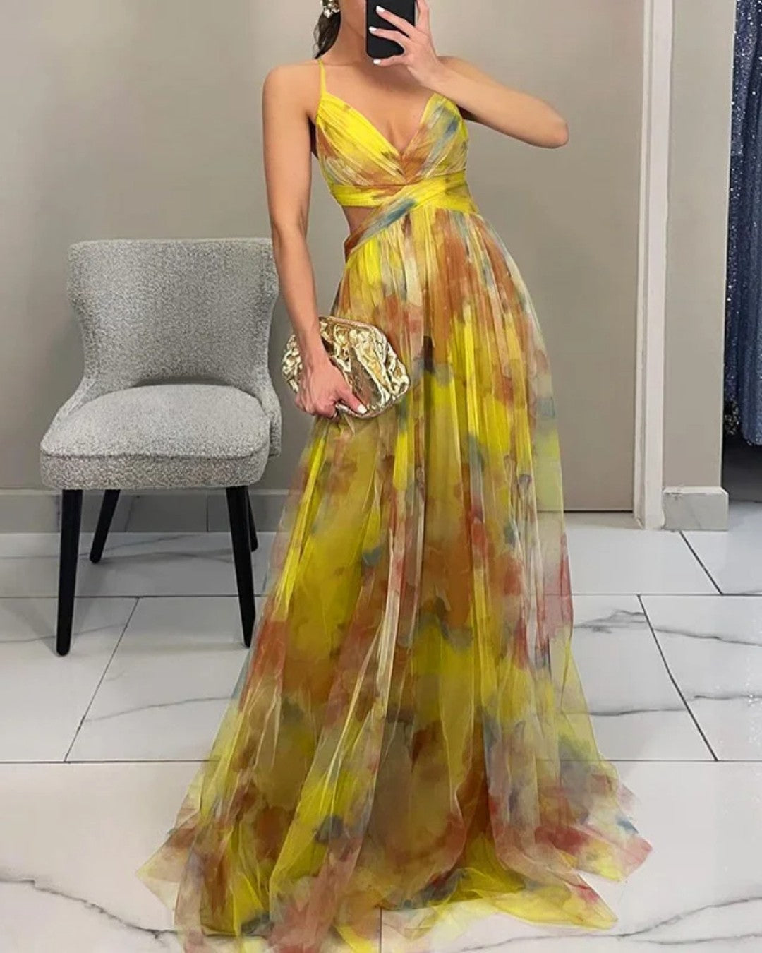 Aurora | Watercolor Floral Maxi Dress