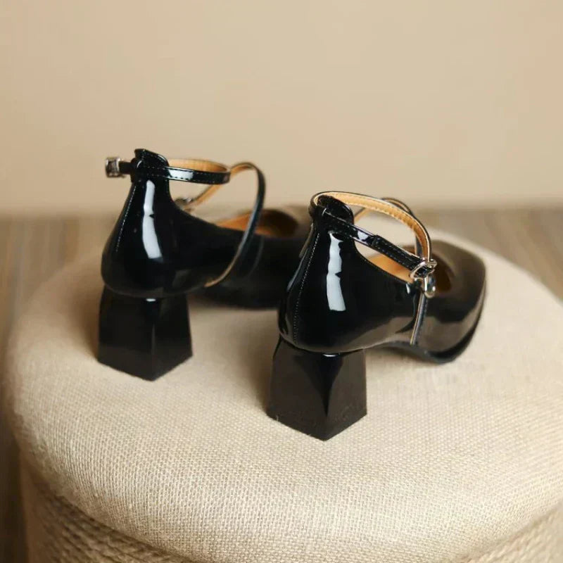 Océane | Ankle-Strap Block Heel Pumps