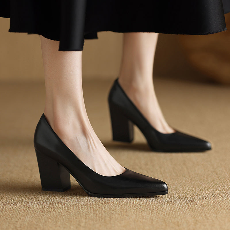 Séraphine | Pointed Block-Heel Pumps