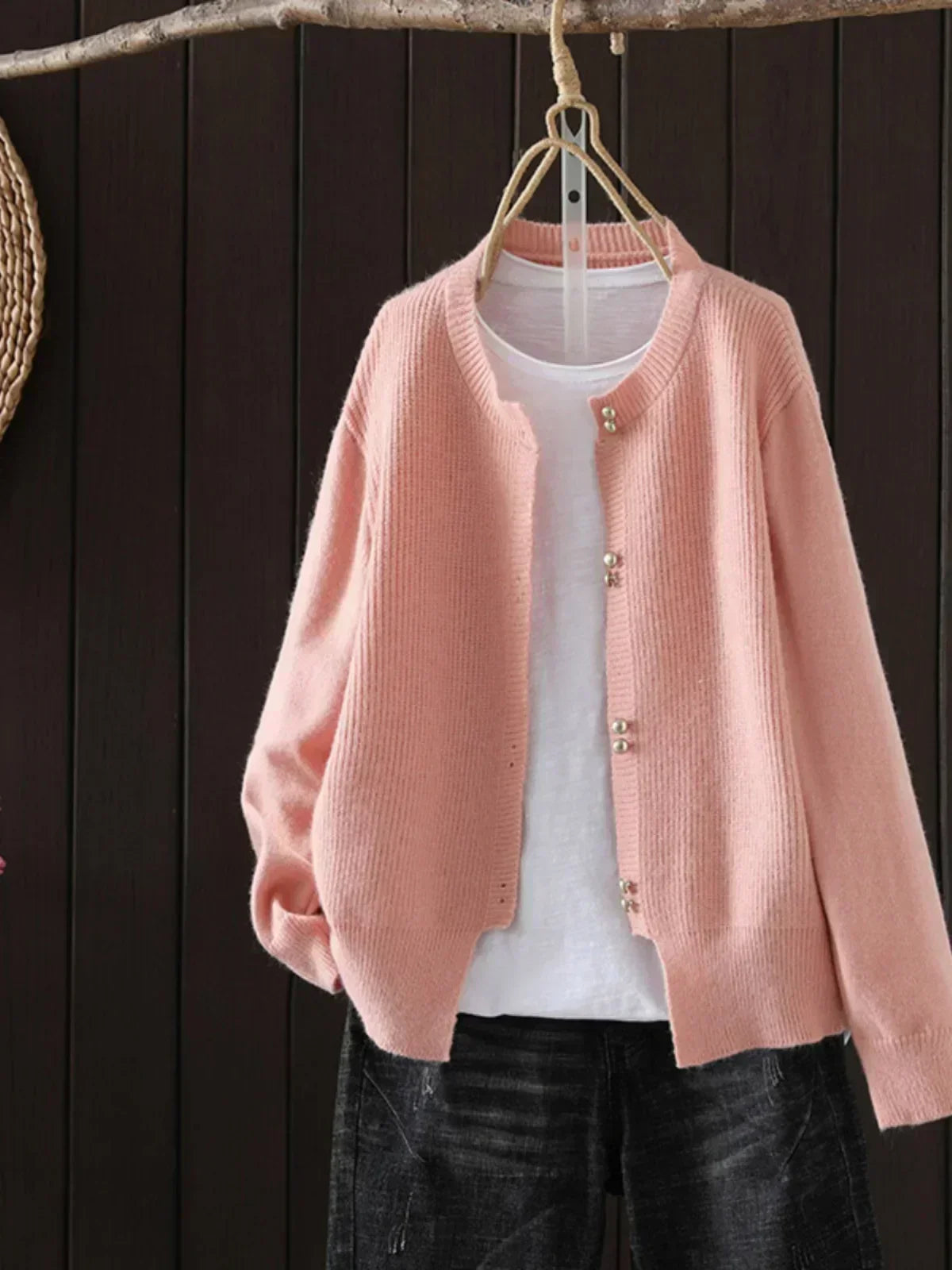 Florence | Pearl-Button Knit Cardigan