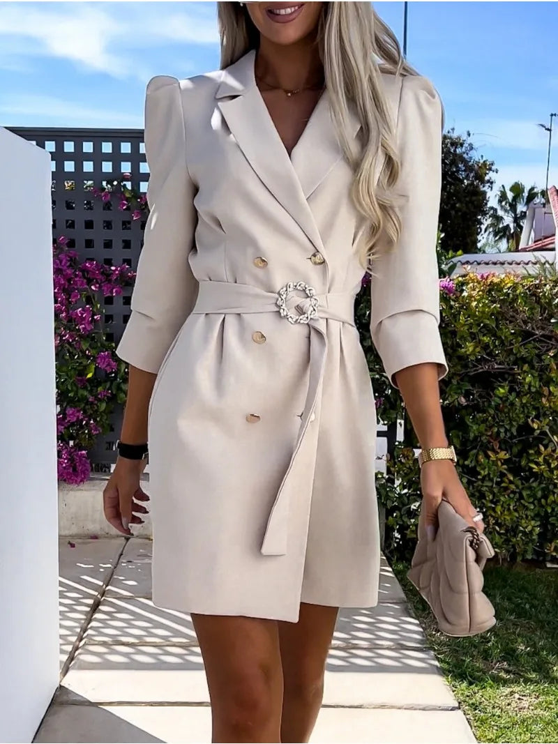 Adeline | Printed Collar Midi Dress