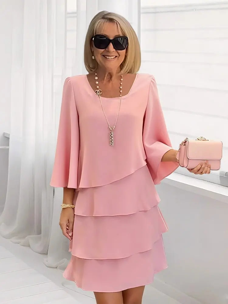 Catherine | Elegant Ruffle A-Line Dress