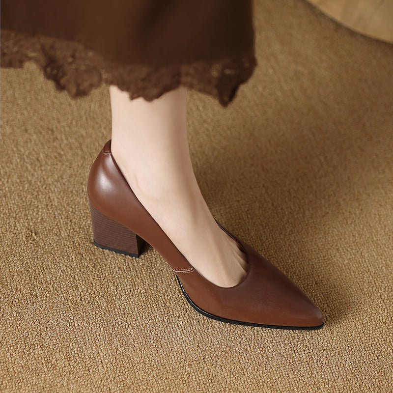 Séraphine | Pointed Block-Heel Pumps